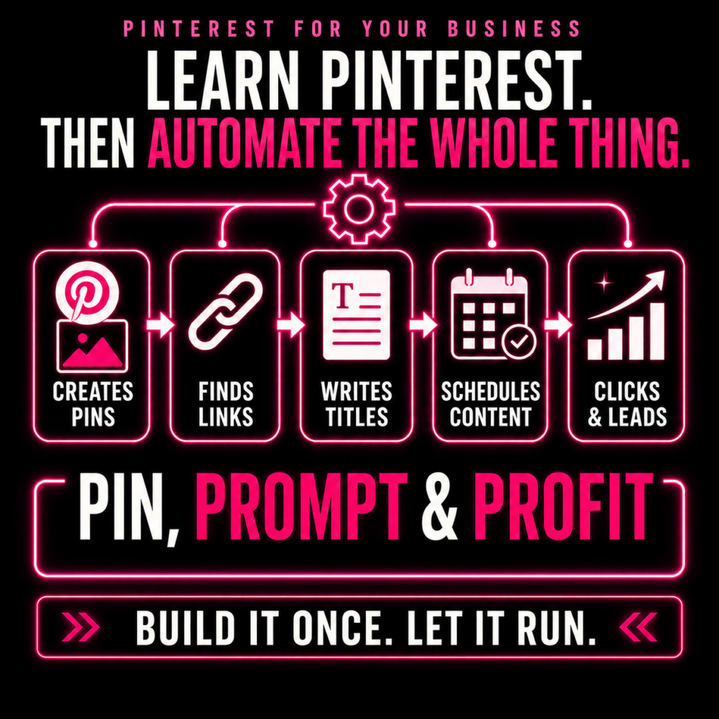 Pin, Prompt & Profit Pinterest automation and content strategy program